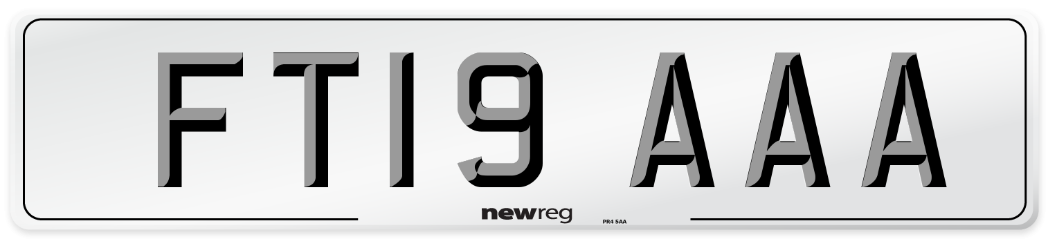 FT19 AAA Number Plate from New Reg